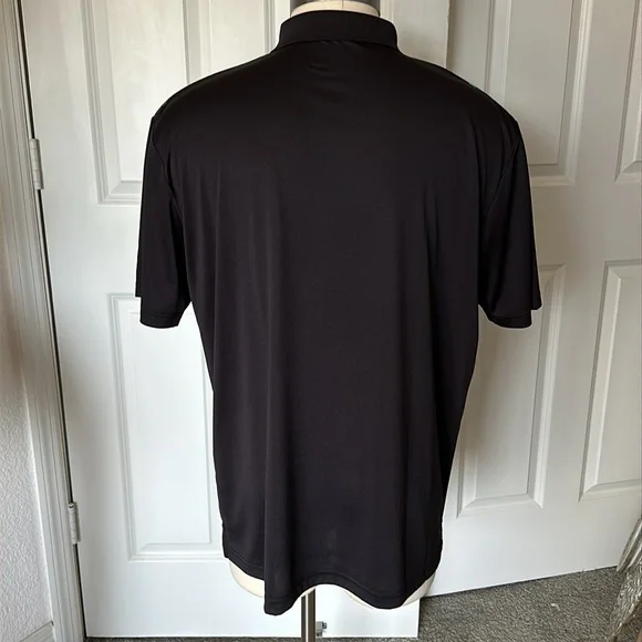 LIKE NEW CALLAWAY “OPTI-DRI” POLO GOLF SHIRT. Size XL. Black w/ Aqua blue & grey - Picture 4 of 10